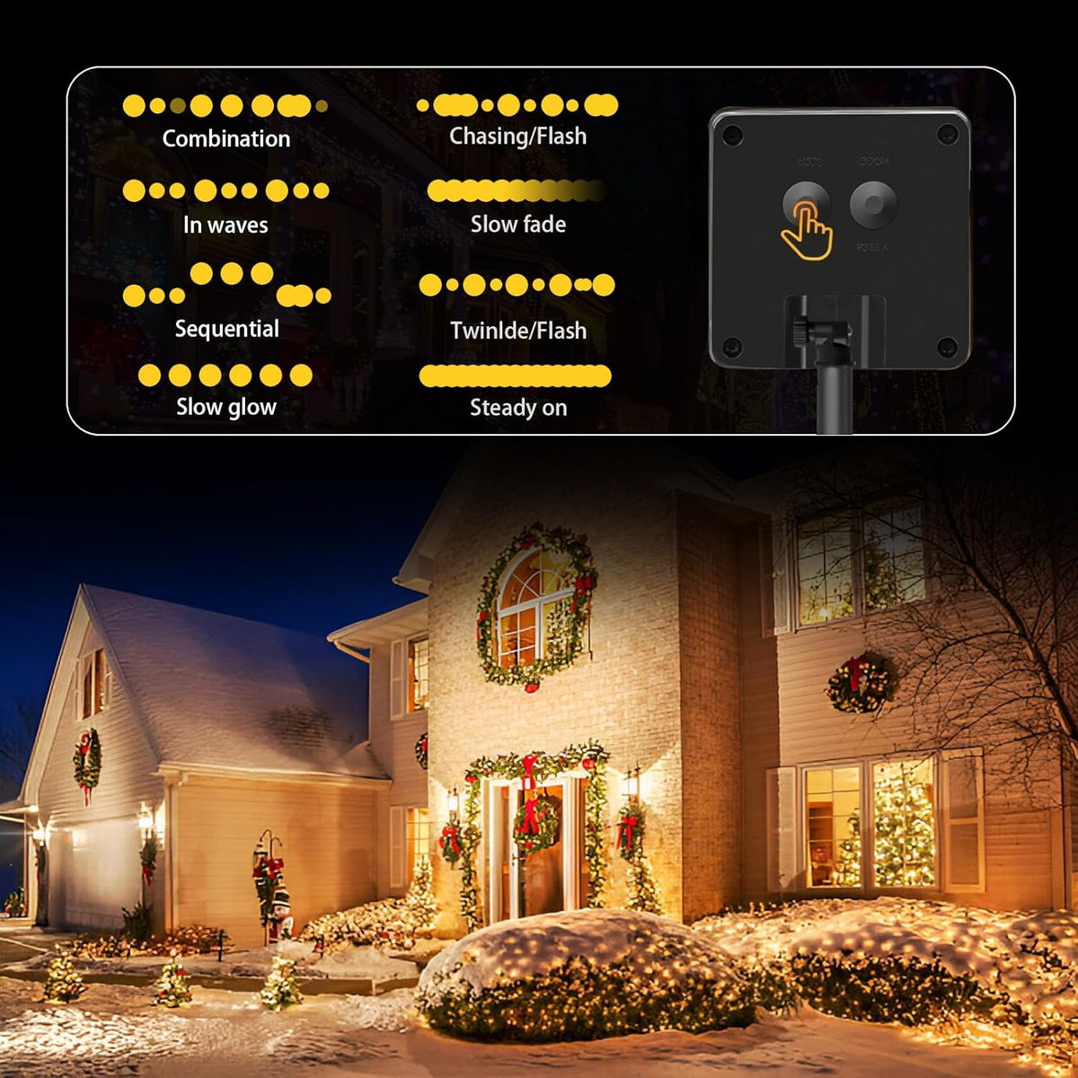 6 Pack Solar String Lights Outdoor, 600 LED Extra-Long 236Ft Solar Lights Outdoor with 8 Lighting Modes, IP65 Waterproof for Garden, Patio, Xmas, Balcony, Tree, Wedding, Party Decor (Warm)
