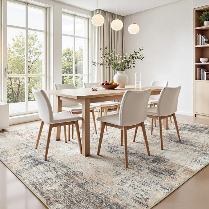 6x9 Area Rug for Living Room, Abstract Washable Non-Slip Carpet, Dining Room - Image 3