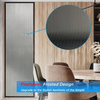 Frosted Glass Window Privacy Film Decorative, Bathroom Privacy Film for Glass Windows Cover, Static Cling, Removable, Reusable, Anti-UV, Anti-Glare, Heat Blocking,Changhong, 23.6X196.9Inch