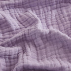 EMME Cotton Twin Blanket for Couch Soft Airy Muslin Bed Blankets Lightweight Breathable All Season Gauze, Lavender 60"x80"