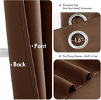 MIULEE Blackout Curtains for Bedroom 2 Panels 40 x 45 Inch Long Mocha Brown | - Image 4