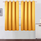 Yellow Blackout Curtains 66 x 63 Inch Length/Set of 2 Curtain Panels/Thermal by Lemomo
