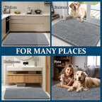 OLANLY Dog Door Mat for Muddy Paws 54x24, Super Absorbent Chenille Mud Mat | - Image 8
