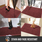 Durable Front Door Mat, Absorbent Muddy Dirt Resist Welcome Door Mats Outdoor - Image 4