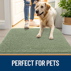 OLANLY Dog Door Mat for Muddy Paws 47x20, Super Absorbent Chenille Mud Mat | - Image 6