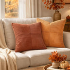 MIULEE Fall Burnt Orange Decorative Lumbar Throw Pillow Covers 12x20 Inch | 2 - Image 4