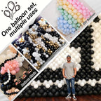 Black and White Quick Link Balloons, 100PCS Latex Linking Balloons for Making Balloon Wall Balloon Arch Balloon Chains and Wedding Birthday Baby Shower Engagement Graduation Party Decorations (6inch)