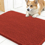 OLANLY Dog Door Mat for Muddy Paws 24x16, Super Absorbent Chenille Mud Mat | by OLANLY