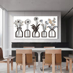 Canvas Wall Art Decor Large Modern Black and White Wall Art Decoratiions Abstract White Flower Wall Art Prints Large Art Work for Wall Decor Pictures for Living Room Home Office Decor 29" X 58"