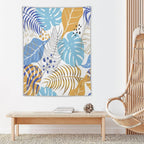 ICMOLYYENLO Tropical Palm Leaves Wall Tapestry, Wall Art for Room Decoration Beautiful Wall Hanging for Bedroom Living Room Dormitory Apartment 30x40 Inch