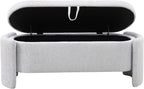 Ottoman Rectangular Storage Ottoman Bench, Footrest Stool Footstool with Lid for Living Room, Bedroom, Entryway, Brown, 47"x17"x18"