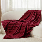 Bedsure Soft Twin Blanket for Bed Decor Gifts Deep Red 60"x80" | Birthday Gifts - Image 6