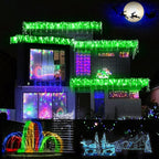 400 LED Icicle Christmas Lights Outdoor - 33FT Icicle Lights for Outside 8 Modes with 75 Drops, Plug in Waterproof Connectable Fairy String Lights for Indoor Holiday Party Christmas Decoration,Green