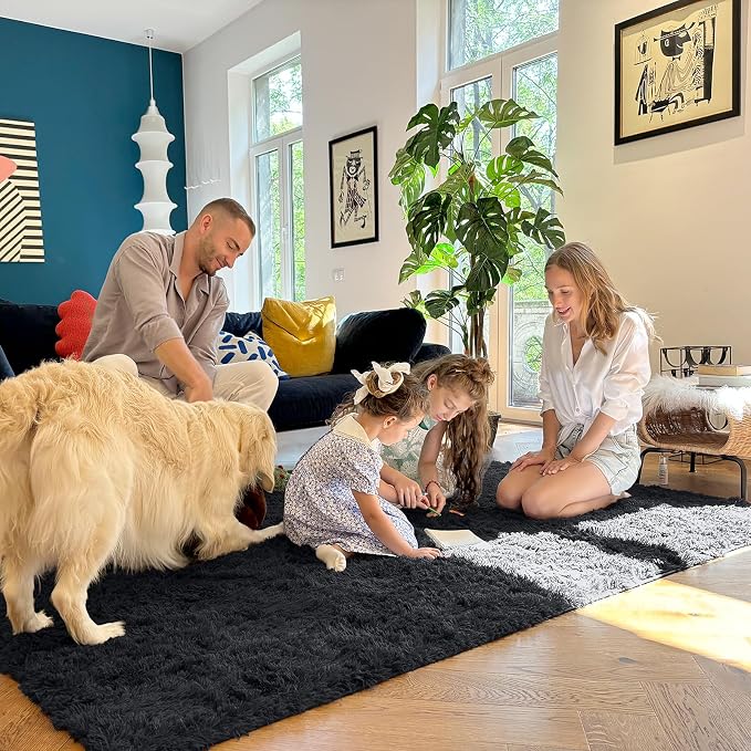 OLANLY 4x11 Area Rugs for Living Room Bedroom, Machine Washable Soft Fluffy - Image 8