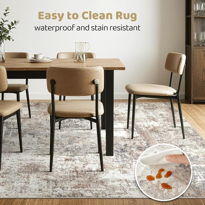 LOONGRUG 8x10 Area Rugs Washable Large Neutral Modern Living Room Rug | - Image 6