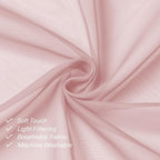 Blush Pink Sheer Curtains 78 Inches Long 2 Panels, Modern Airy Voile Solid - Image 5