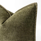 MIULEE Decorative Lumbar Throw Pillow Covers 12x20 Inch Olive Green 2 Pack | - Image 2