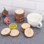 120 PCS 2-2.4 Inch Unfinished Wood Slices, Natural Wood Slices, Predrilled with Hole Wood Slice for DIY Arts Craft Christmas Ornaments