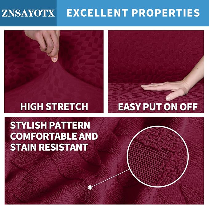 ZNSAYOTX 1 Piece Stretch Chair Cover - Image 3