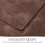 MOSAYT Vinyl Placemats Set of 6-12 X 17 Inch - Faux Leather 100% Waterproof Oil-Proof Wipeable PU Place Mats, Heat Resistant Reversible Table Mats for Kitchen, Dining, Outdoor (Coffee)