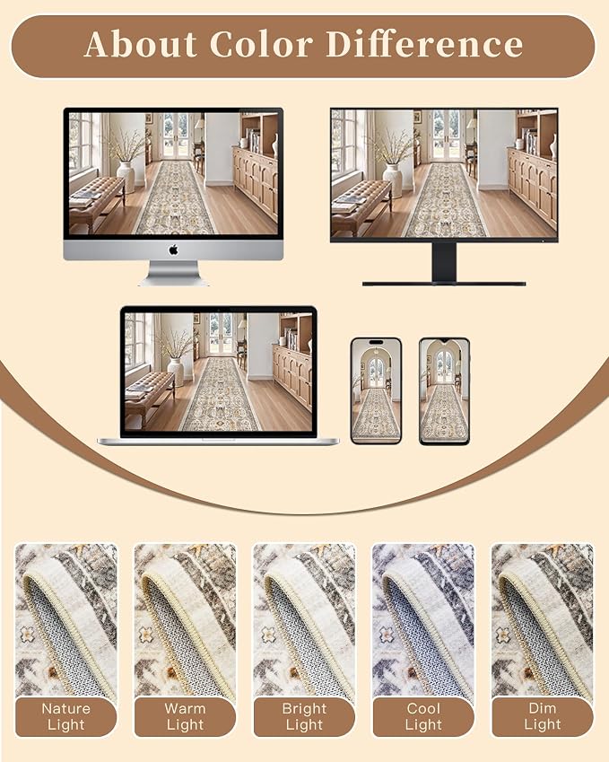 Madane Hallway Runner Rug 3x10 Washable Kitchen Runners 10ft, Low-Pile - Image 10