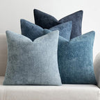 MIULEE Decorative Chenille Euro Pillow Covers Blue Series 24x24 Pack of 4 | by MIULEE