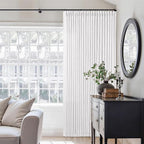 Snow White Pinch Pleat Semi Sheer Linen Curtains W70xL108 1 Panel | Light by Twodrapes