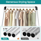 APEXCHASER Foldable Clothes Drying Rack, 55'' Collapsible Laundry Clothes Airer Width Heavy Duty Hanger for Sweaters Baby Clothes Towels Portable Indoor Outdoor for Home Travel