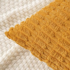 MIULEE Corduroy Decorative Throw Pillow Covers 20x20 Gold Yellow Pack of 2 | - Image 4