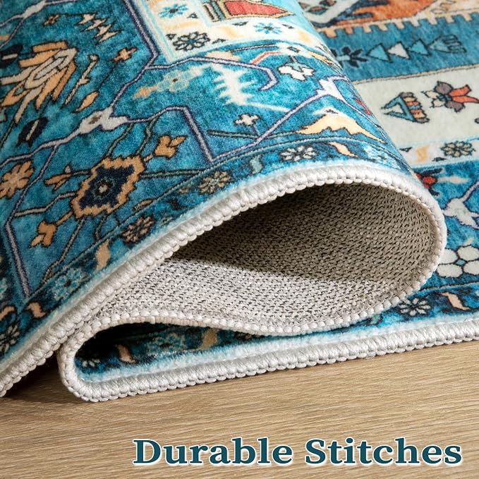 SERISSA 6x9 Washable Non Slip Boho Area Rug - Image 8