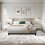 Beige Grey Washable Rugs 6x9 Area Rugs - Image 8