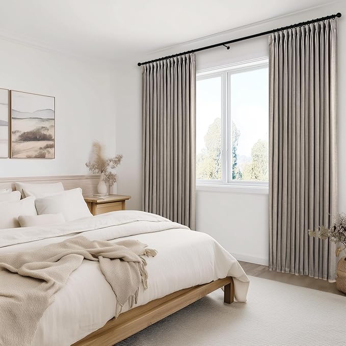Topfinel Pinch Pleated Curtains 90 Inches Long 1 Panels Set, Burlywood Semi - Image 7