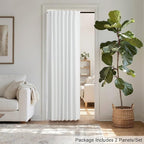 78 Inch Long Linen Textured Blackout Curtains 2 Panels Set - Image 8