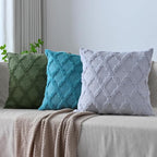 Set of 2 Soft Moroccan Throw Pillow Covers 16x16 Inch Plush Boho Decorative - Image 5
