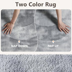 2x6 Tie-dye Light Grey Runner Rug Washable Non-Slip - Image 8