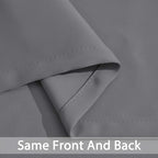 Yakamok Grey Room Darkening Curtains 52x63 inch Gray Grommet-Living Room | 2 - Image 5