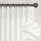 White Linen Curtains 92 Inches Long by PleatedDrapes