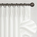 Cute Pinch Pleat Pure White Sheer Curtains 63 Inch Length 2 Panels Set by PleatedDrapes