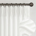Pinch Pleated Solid White Sheer Curtains 96 Inches Long by PleatedDrapes