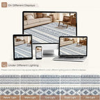 cotiled Boho 5x7 Area Rugs for Living Room: Soft Moroccan Washable Rug | Solve - Image 9