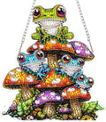 SENQAO Frog Diamond Art Hanging Kit for Adult, Special Shaped Rhinestone, Double Sided DIY Acrylic Diamond Art Painting Window Pendants Home Garden Wall Hanging Kits Hanging Ornament