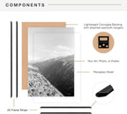 MCS Original Poster Frame 18x24 Black Lightweight Vertical & Horizontal Wall Hanging Large Picture Frame for Posters, Art Prints & Gallery Wall (6-Pack)