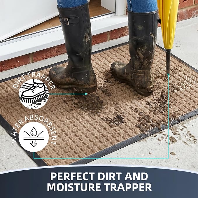Front Door Mat Outside Entrance, Heavy Duty Waterproof Doormat | 61.5"x36" - Image 2