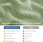EMME Muslin Blankets for Adults Throw Blanket for Couch Breathable Gauze Soft - Image 8