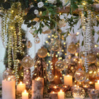 Sea Team 50mm/1.97" Shatterproof Clear Plastic Christmas Tree Ball Ornaments Set, Decorative Hanging Transparent Xmas Baubles with Stuffed Delicate Decorations (30 Counts, Gold)