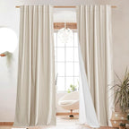 NICETOWN 100% Blackout Linen Curtains by NICETOWN