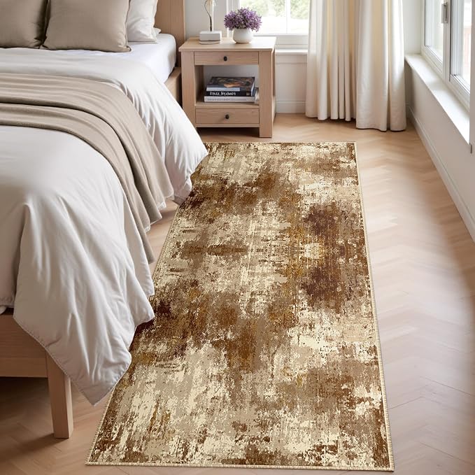 RELEANY Washable Runner 2'x6' Abstract Area Rug - Image 3