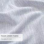 MIULEE Chambray Blue Pinch Pleated 100% Blackout Curtains 40x84 Inches | Room - Image 6