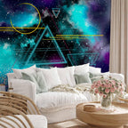 artgeist Premium Wall Mural Galaxy 79x55 in - Non-Woven Wallpaper Fleece Wall Decor Photo Print Picture Image Design Home Mural Cosmos Galaxy Cosmonaut Astronaut a-A-10328-a-a