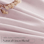 Light Pink Pinch Pleated Blackout Linen 80 Inch Window Curtains 2 Panels | 100% - Image 5